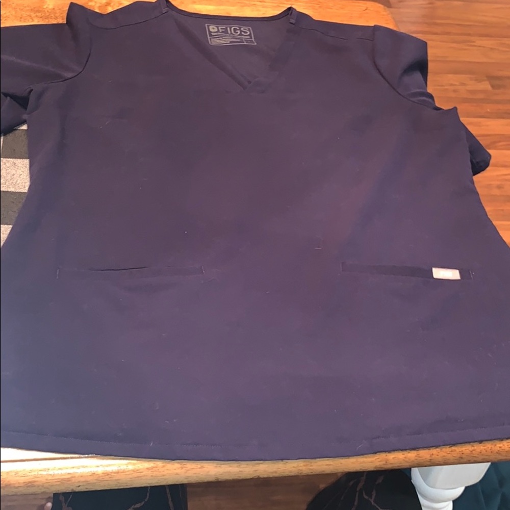 Figs navy scrub top